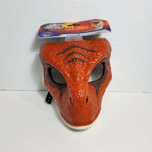 Jurassic World Velociraptor Mask Tiger Raptor Dinosaur Park Costume NWT